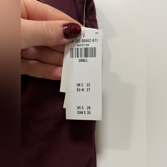 Abercrombie & Fitch Bra Free 90s Cami Red Wine NWT - Picture 10 of 12